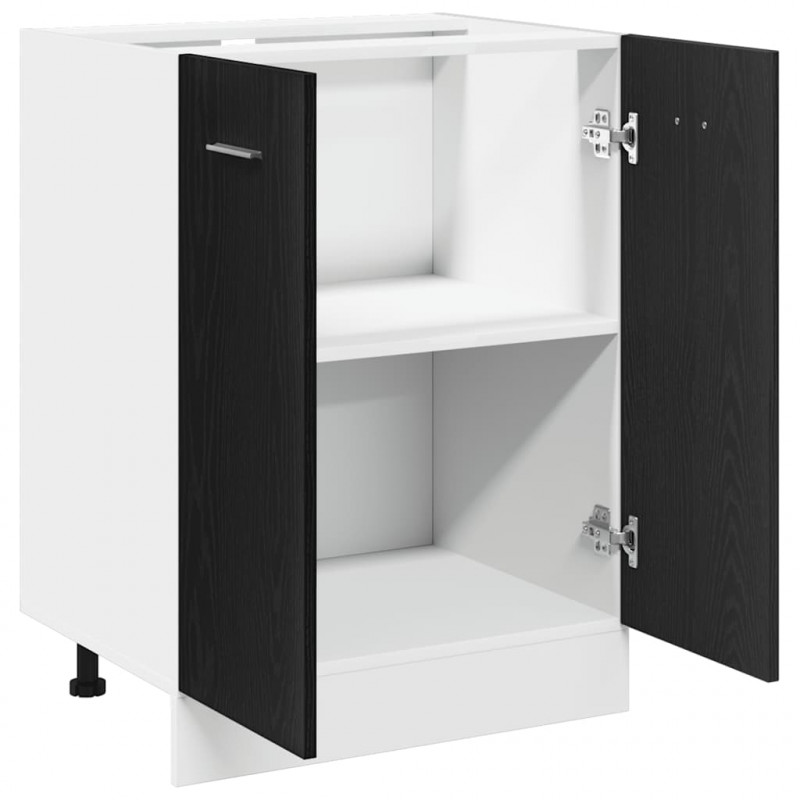 Szafka Dolna Czarny Dąb 60x46x81,5 cm Płyta Inżynieryjna