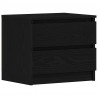 Szafka Nocna z szufladą 2 pcs Czarny Dąb 50 x 40 x 43,5 cm