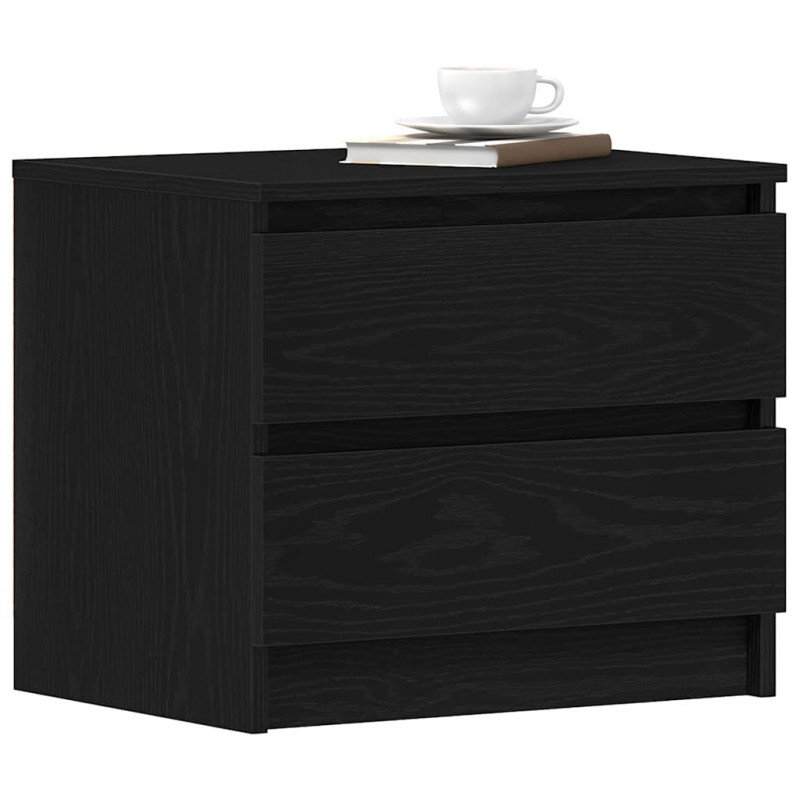 Szafka Nocna z szufladą 2 pcs Czarny Dąb 50 x 40 x 43,5 cm