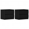 Szafka Nocna z szufladą 2 pcs Czarny Dąb 50 x 40 x 43,5 cm