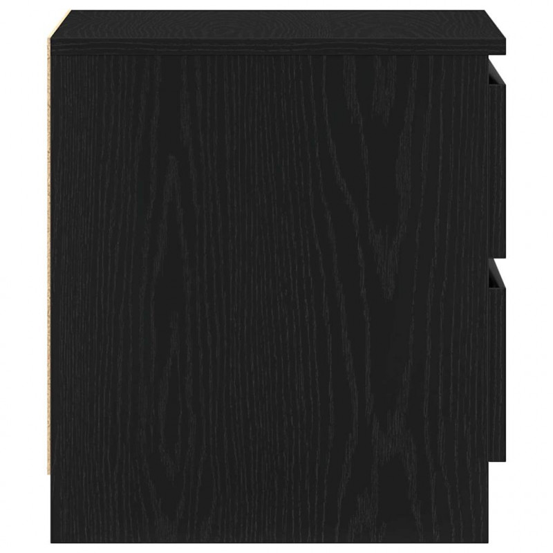 Szafka Nocna z szufladą 2 pcs Czarny Dąb 50 x 40 x 43,5 cm