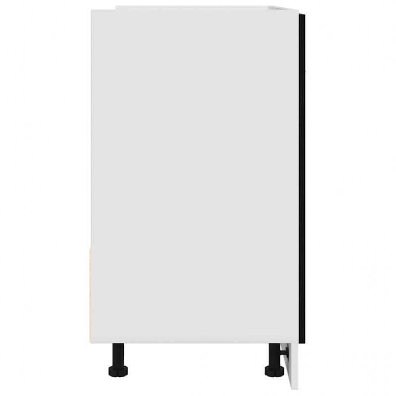 Szafka pod zlewozmywak Czarna dąb 80x46x81,5 cm Drewno kompozytowe