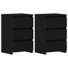 Szafka Nocna z szufladą 2 pcs Czarny Dąb 40 x 35 x 62,5 cm