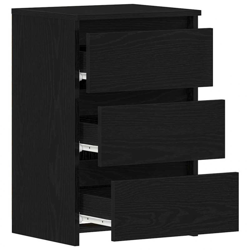 Szafka Nocna z szufladą 2 pcs Czarny Dąb 40 x 35 x 62,5 cm