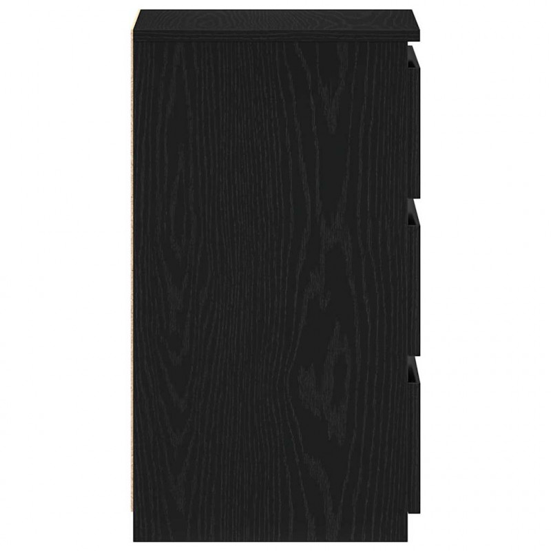 Szafka Nocna z szufladą 2 pcs Czarny Dąb 40 x 35 x 62,5 cm