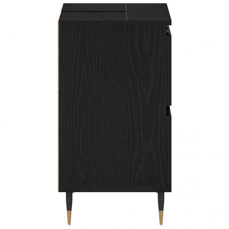 Szafka pod umywalkę z szufladą Czarny Dąb 80 x 33 x 60 cm