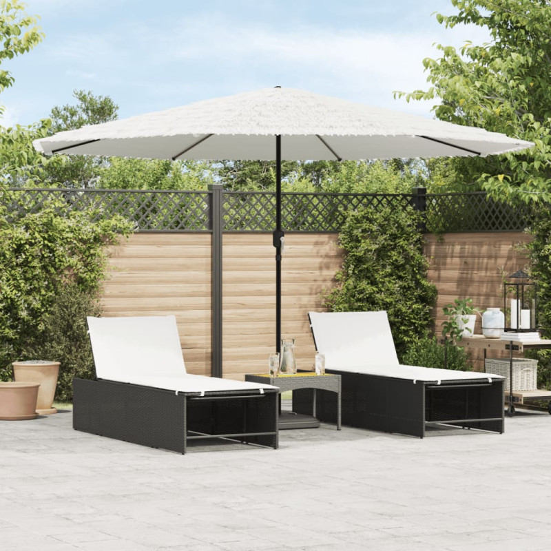 Parasol ogrodowy na stalowym słupku, biały, 388x388x248 cm