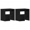 Szafka Nocna 2 pcs Czarny Dąb 40 x 30 x 40 cm