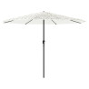Parasol ogrodowy na stalowym słupku, biały, 388x388x248 cm
