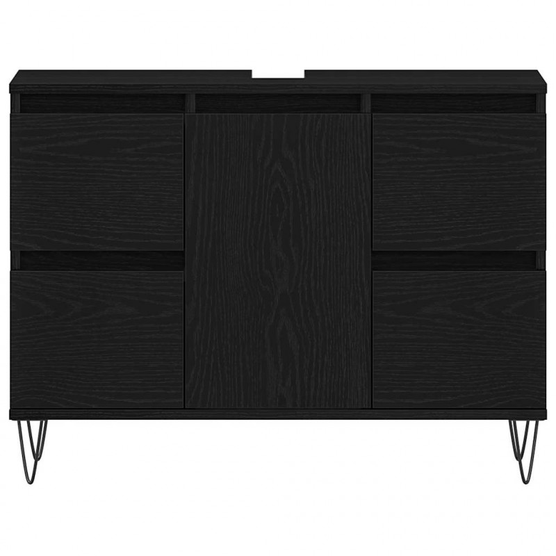 Szafka pod umywalkę z szufladą Czarny Dąb 80 x 33 x 60 cm