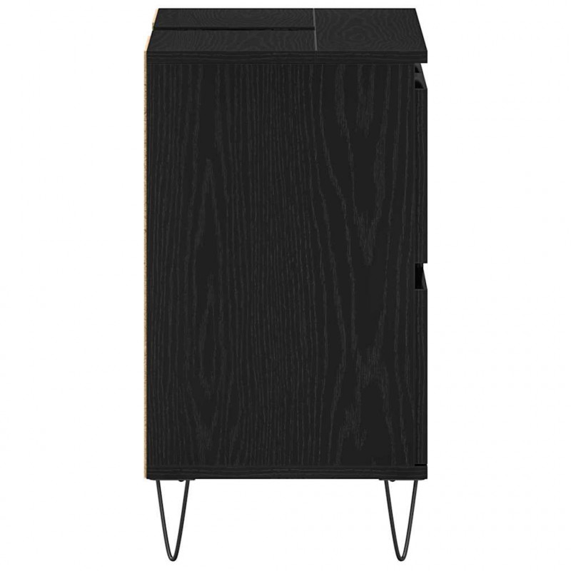 Szafka pod umywalkę z szufladą Czarny Dąb 80 x 33 x 60 cm