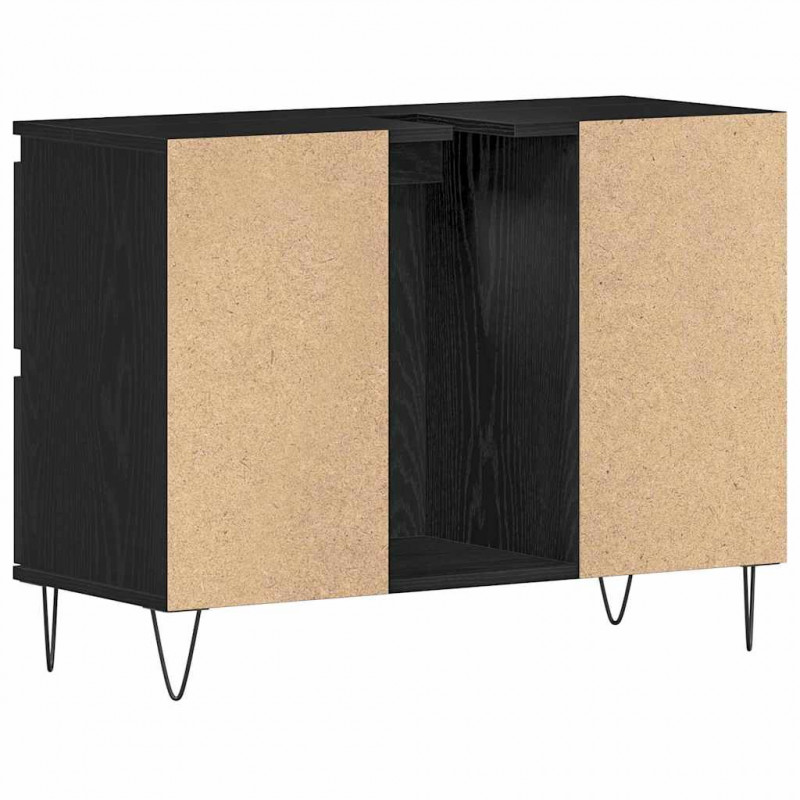 Szafka pod umywalkę z szufladą Czarny Dąb 80 x 33 x 60 cm