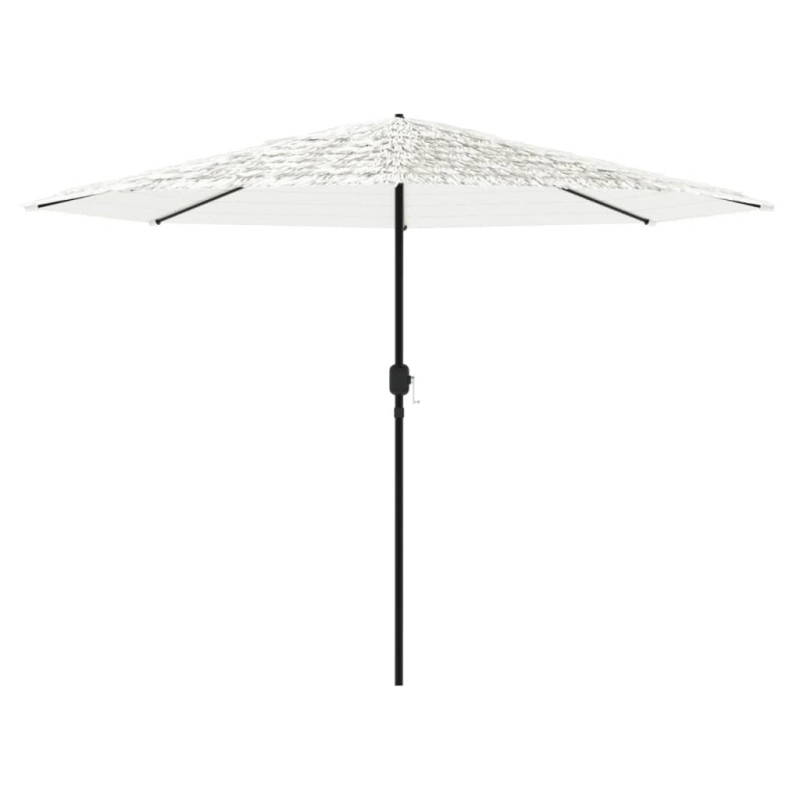 Parasol ogrodowy na stalowym słupku, biały, 388x388x248 cm