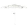 Parasol ogrodowy na stalowym słupku, biały, 388x388x248 cm