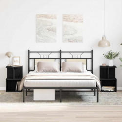 Szafka Nocna 2 pcs Czarny Dąb 35 x 35 x 55 cm