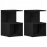 Szafka Nocna 2 pcs Czarny Dąb 35 x 35 x 55 cm
