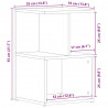 Szafka Nocna 2 pcs Czarny Dąb 35 x 35 x 55 cm