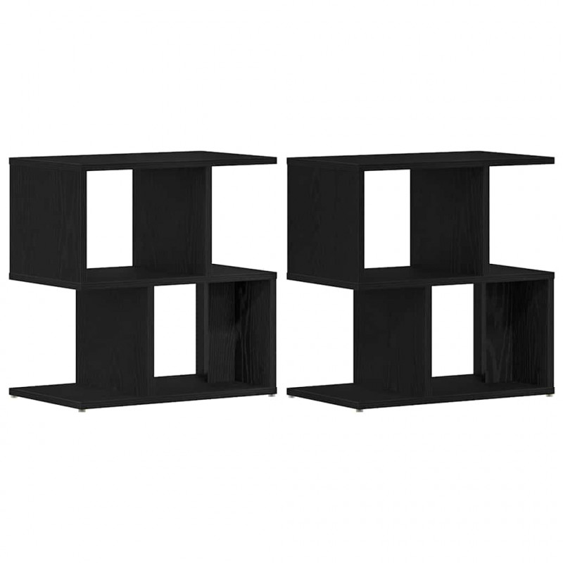 Szafka Nocna 2 pcs Czarny Dąb 50 x 30 x 51,5 cm