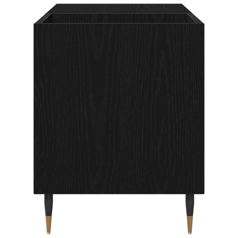 Szafka na płyty winylowe z półką Czarny Dąb 85 x 38 x 48 cm