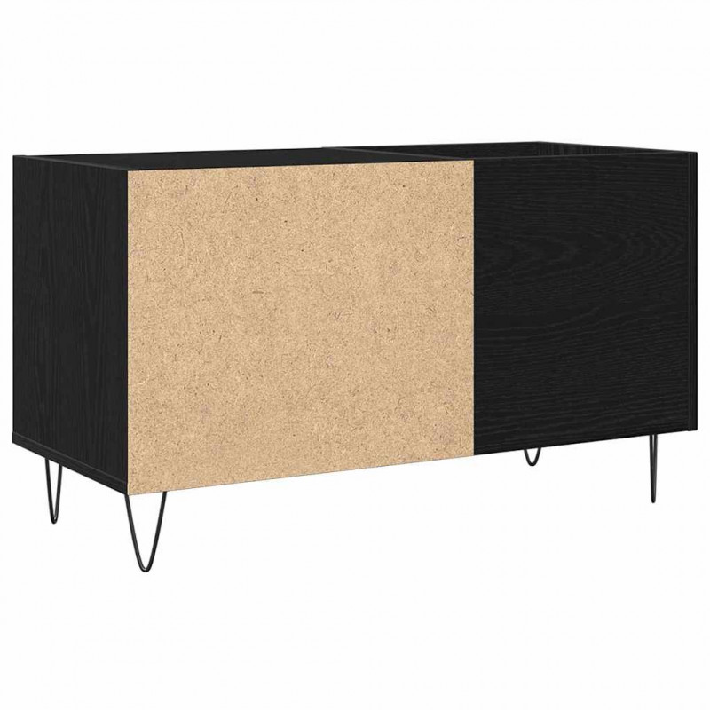 Szafka na płyty winylowe z półką Czarny Dąb 85 x 38 x 48 cm