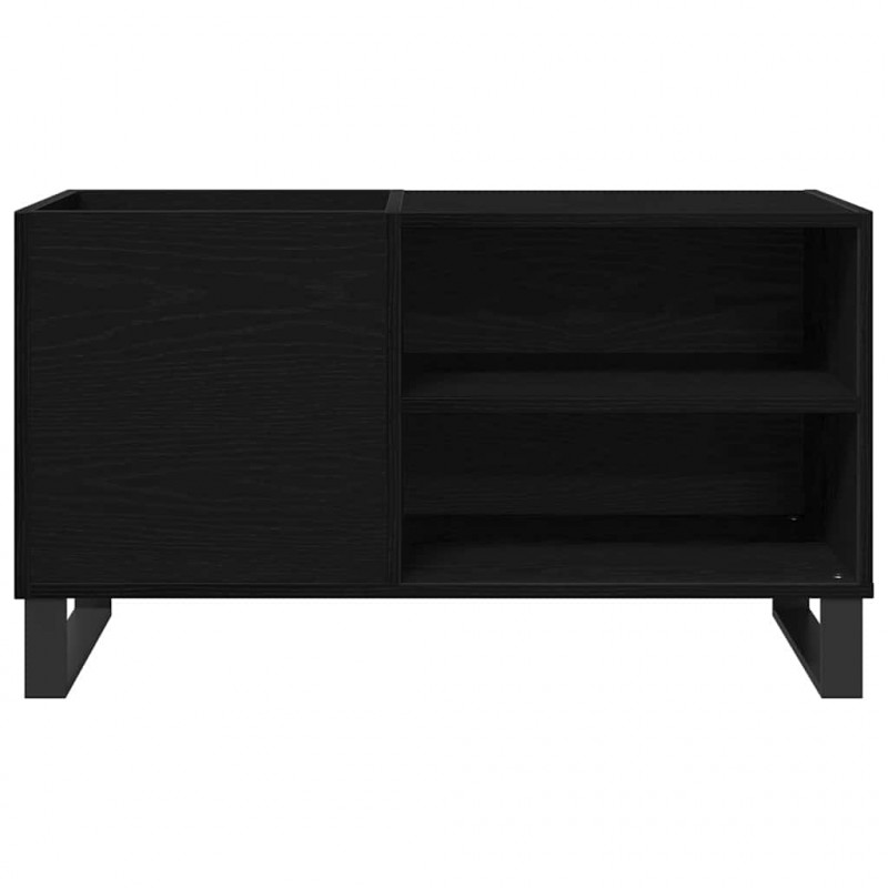 Szafka na płyty winylowe z półką Czarny Dąb 85 x 38 x 48 cm