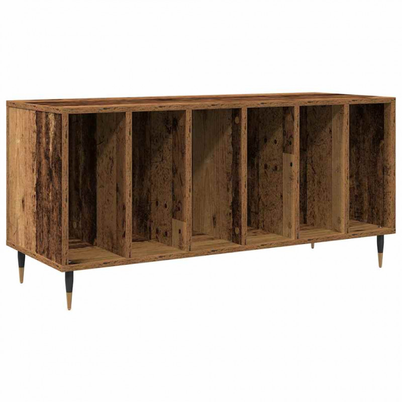 Szafka na płyty winylowe z półką Stare drewno 100 x 38 x 48 cm