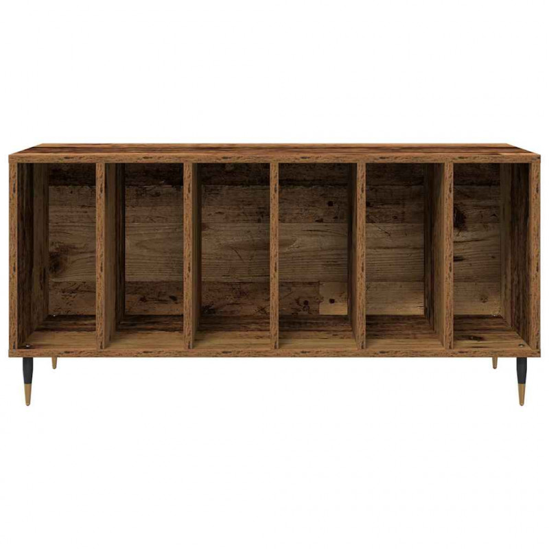Szafka na płyty winylowe z półką Stare drewno 100 x 38 x 48 cm