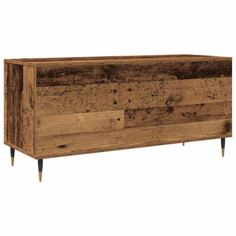 Szafka na płyty winylowe z półką Stare drewno 100 x 38 x 48 cm