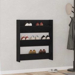 Szafka na buty z półką Czarny Dąb 80 x 18 x 90 cm