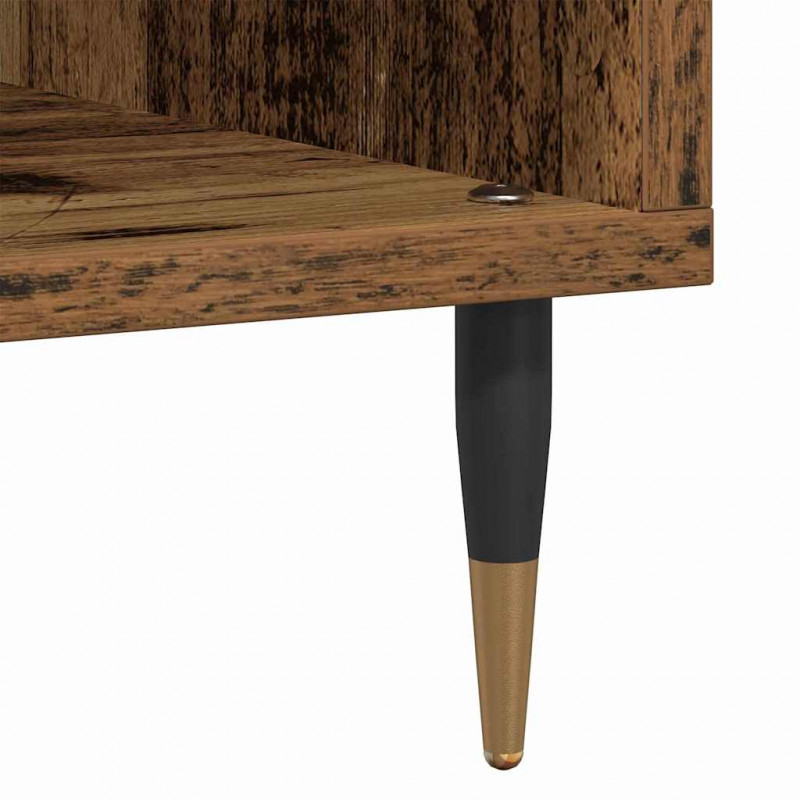 Szafka na płyty winylowe z półką Stare drewno 100 x 38 x 48 cm