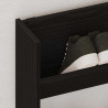 Szafka na buty z półką Czarny Dąb 80 x 18 x 90 cm