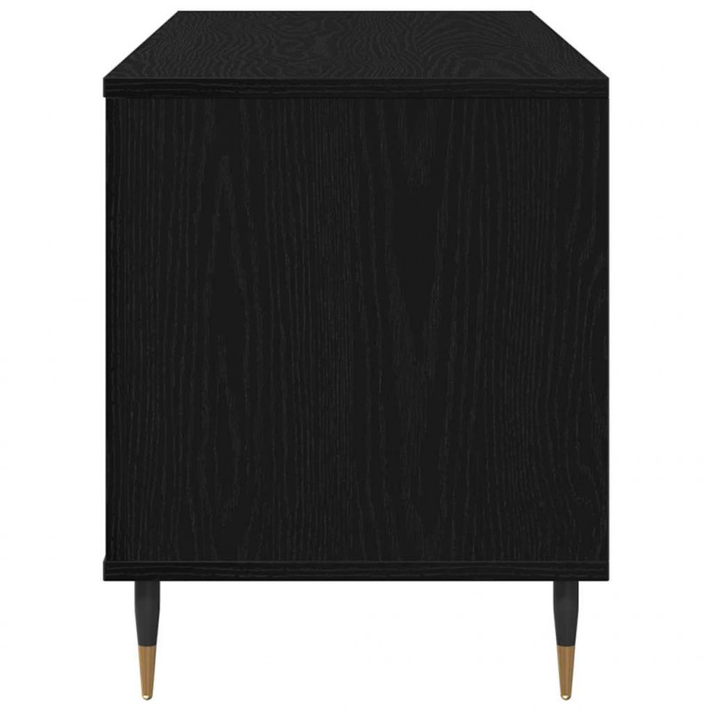 Szafka na płyty winylowe z półką Czarny Dąb 100 x 38 x 48 cm