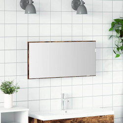 Lustro Z lustrem Brązowy 80 x 37 cm Szkło i drewno inżynieryjne