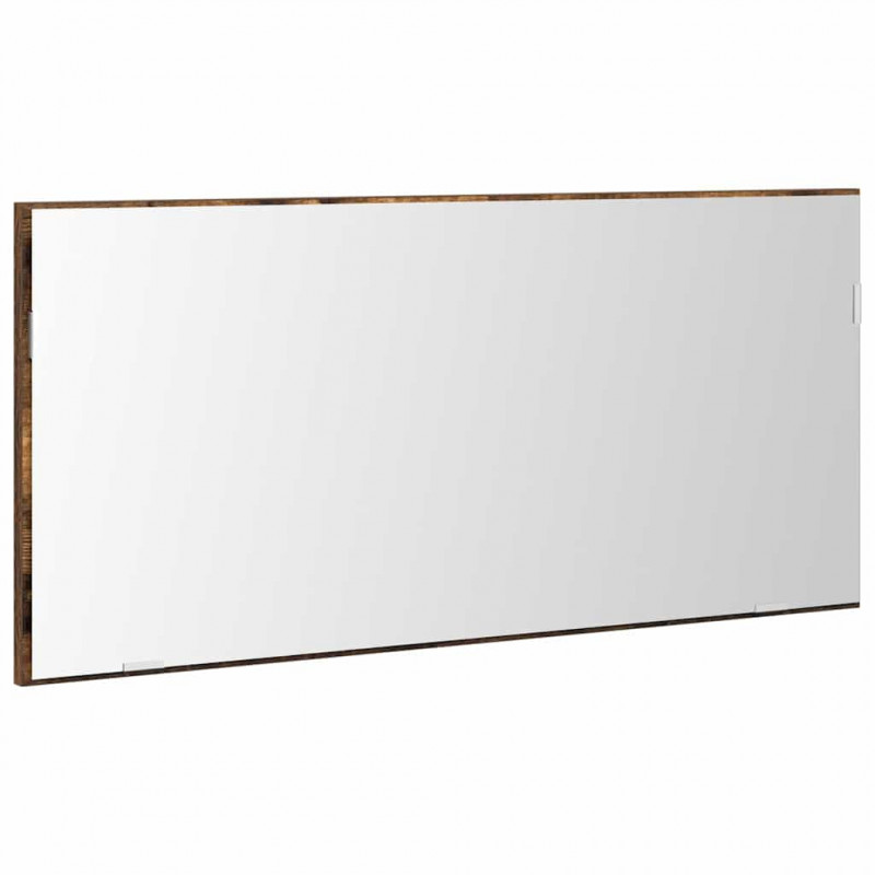 Lustro Z lustrem Brązowy 80 x 37 cm Szkło i drewno inżynieryjne