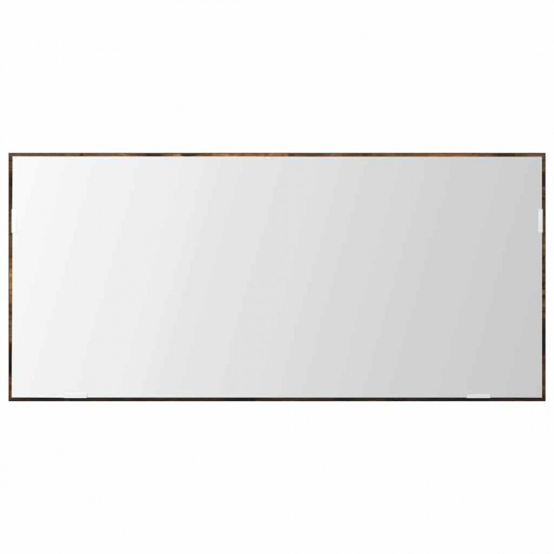 Lustro Z lustrem Brązowy 80 x 37 cm Szkło i drewno inżynieryjne
