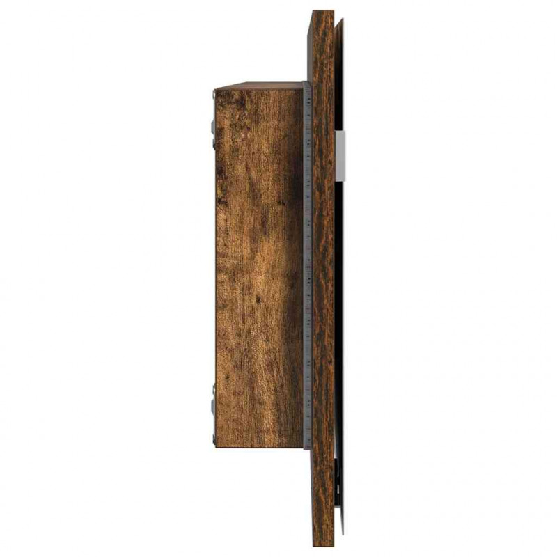 Lustro Z lustrem Brązowy 80 x 37 cm Szkło i drewno inżynieryjne