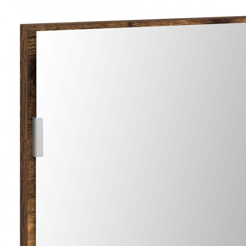 Lustro Z lustrem Brązowy 80 x 37 cm Szkło i drewno inżynieryjne