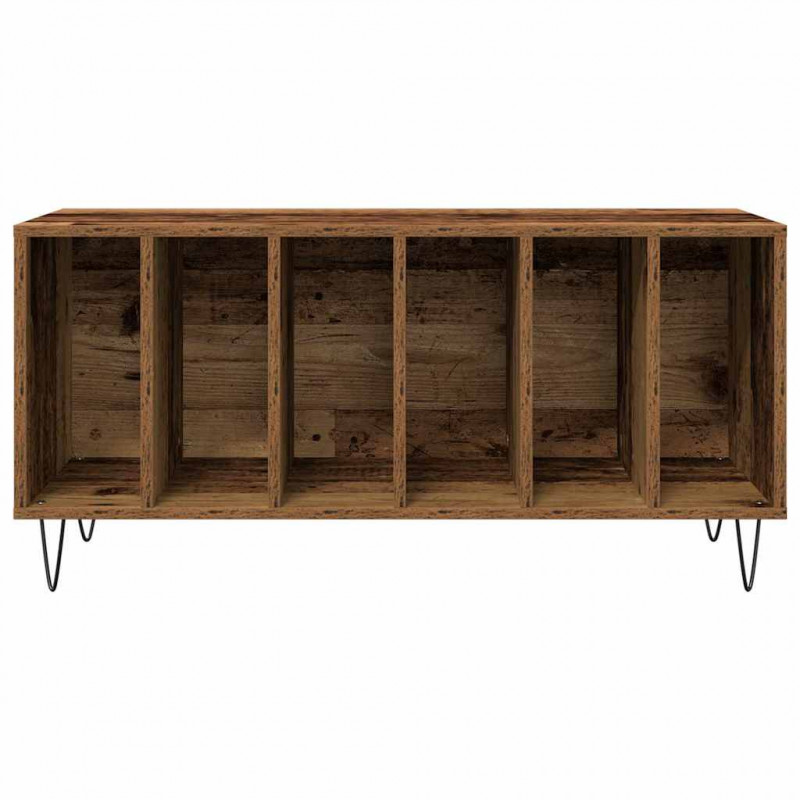 Szafka na płyty winylowe z półką Stare drewno 100 x 38 x 48 cm