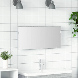 Lustro Ze LED Lights Z lustrem Wysoki szary sonoma 80 x 37 cm