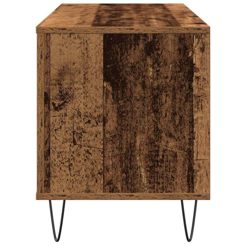 Szafka na płyty winylowe z półką Stare drewno 100 x 38 x 48 cm