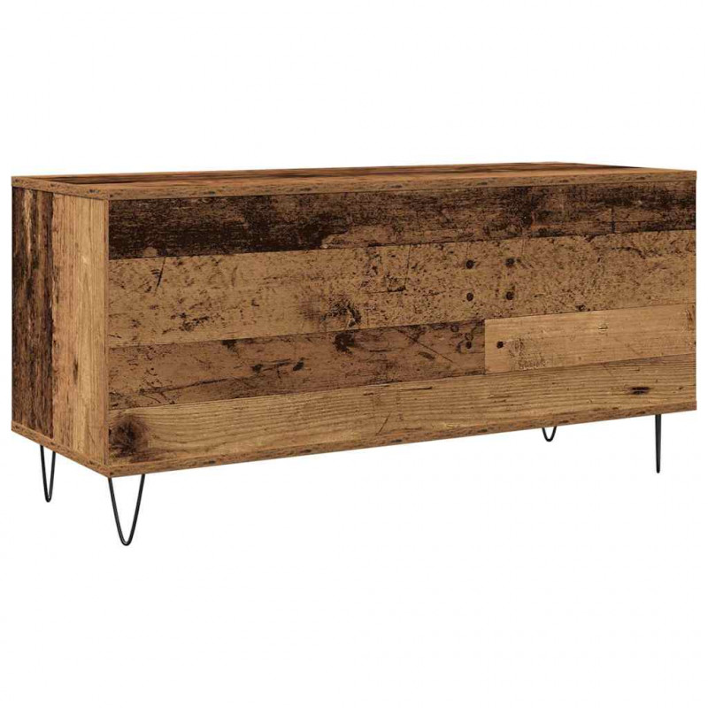 Szafka na płyty winylowe z półką Stare drewno 100 x 38 x 48 cm