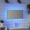 Lustro Ze LED Lights Z lustrem Wysoki szary sonoma 80 x 37 cm