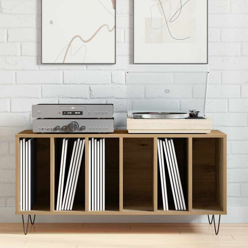 Szafka na płyty winylowe z półką dąb artisan 100 x 38 x 48 cm