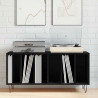Szafka na płyty winylowe z półką Czarny Dąb 100 x 38 x 48 cm