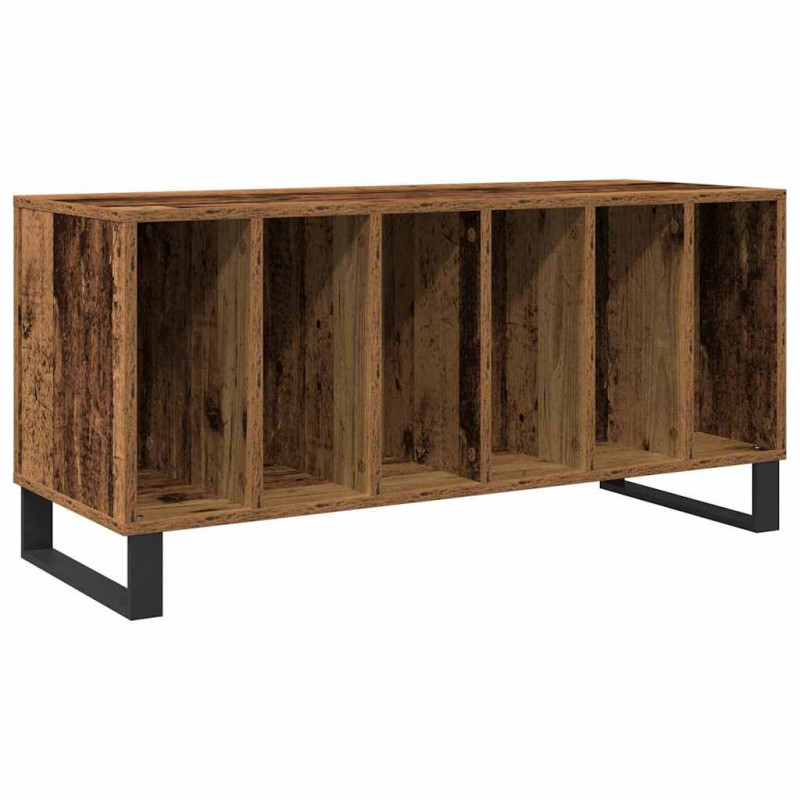 Szafka na płyty winylowe z półką Stare drewno 100 x 38 x 48 cm