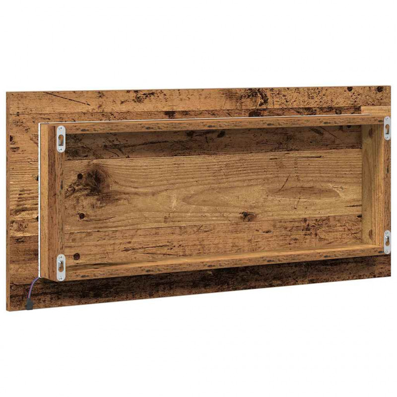 Lustro Stare drewno 80 x 37 cm Szkło i drewno inżynieryjne