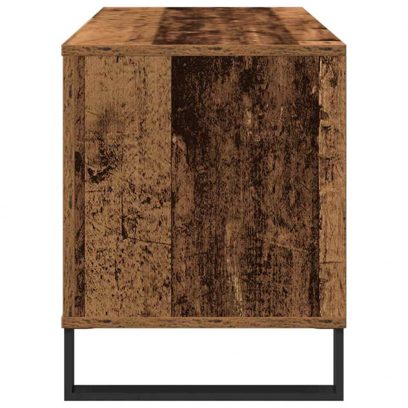 Szafka na płyty winylowe z półką Stare drewno 100 x 38 x 48 cm