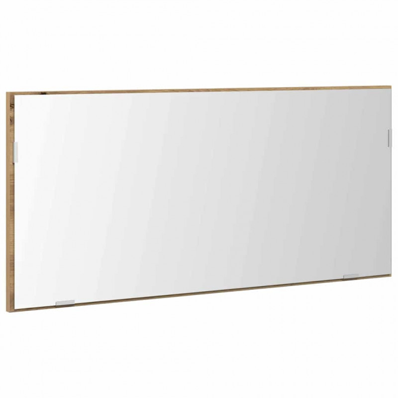 Lustro dąb artisan 80 x 37 cm Szkło i drewno inżynieryjne