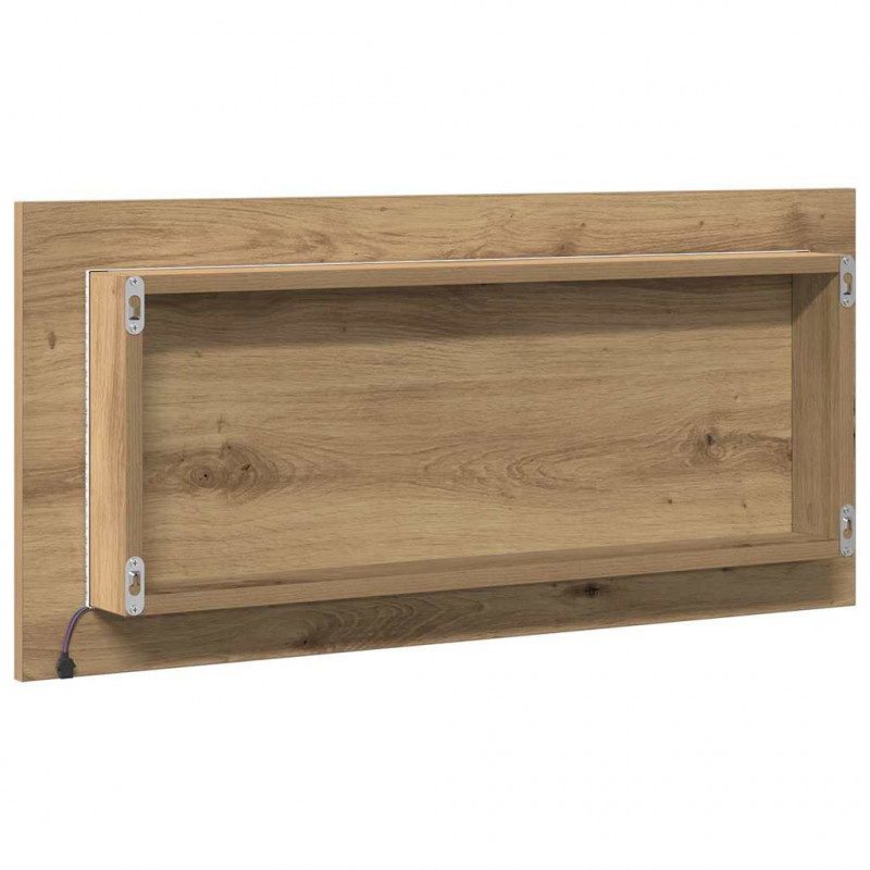 Lustro dąb artisan 80 x 37 cm Szkło i drewno inżynieryjne