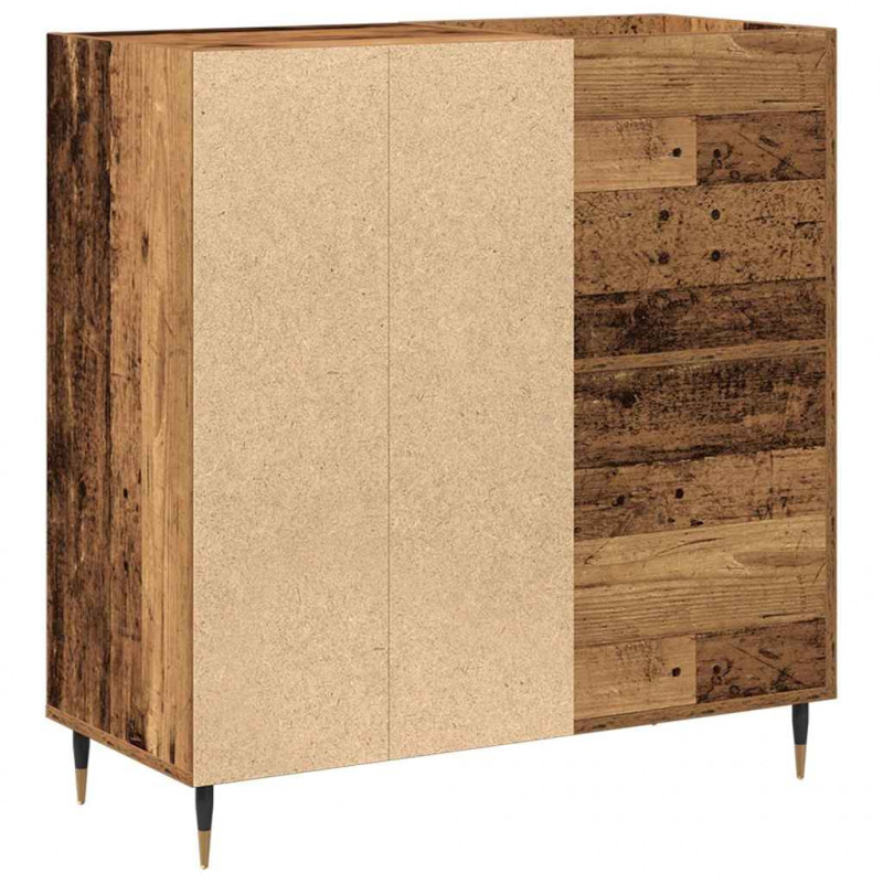 Szafka na płyty winylowe z półką Stare drewno 85 x 38 x 89 cm